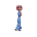 Stylized character with sunglasses and a pink headband on a white background