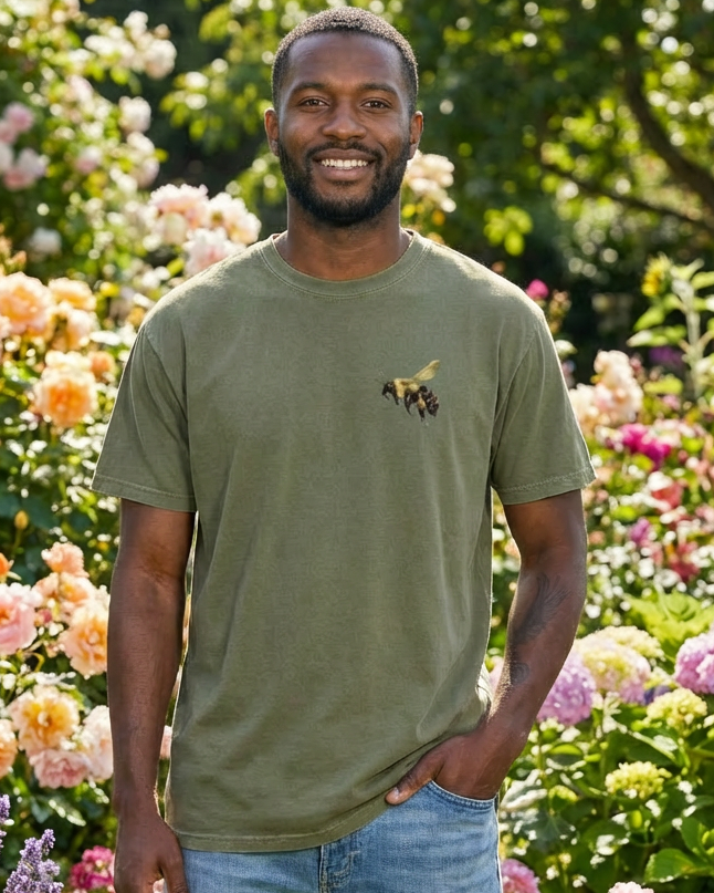Bee and Butterfly Habitat Fund, Moss Apparel, Cotton T-Shirt