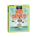 Box of 'Kid Genius' magnetic poetry game for kids with an owl illustration on a black background.