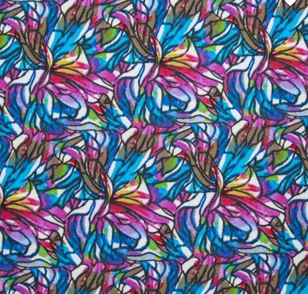 Colorful abstract pattern with multicolors on a fabric background