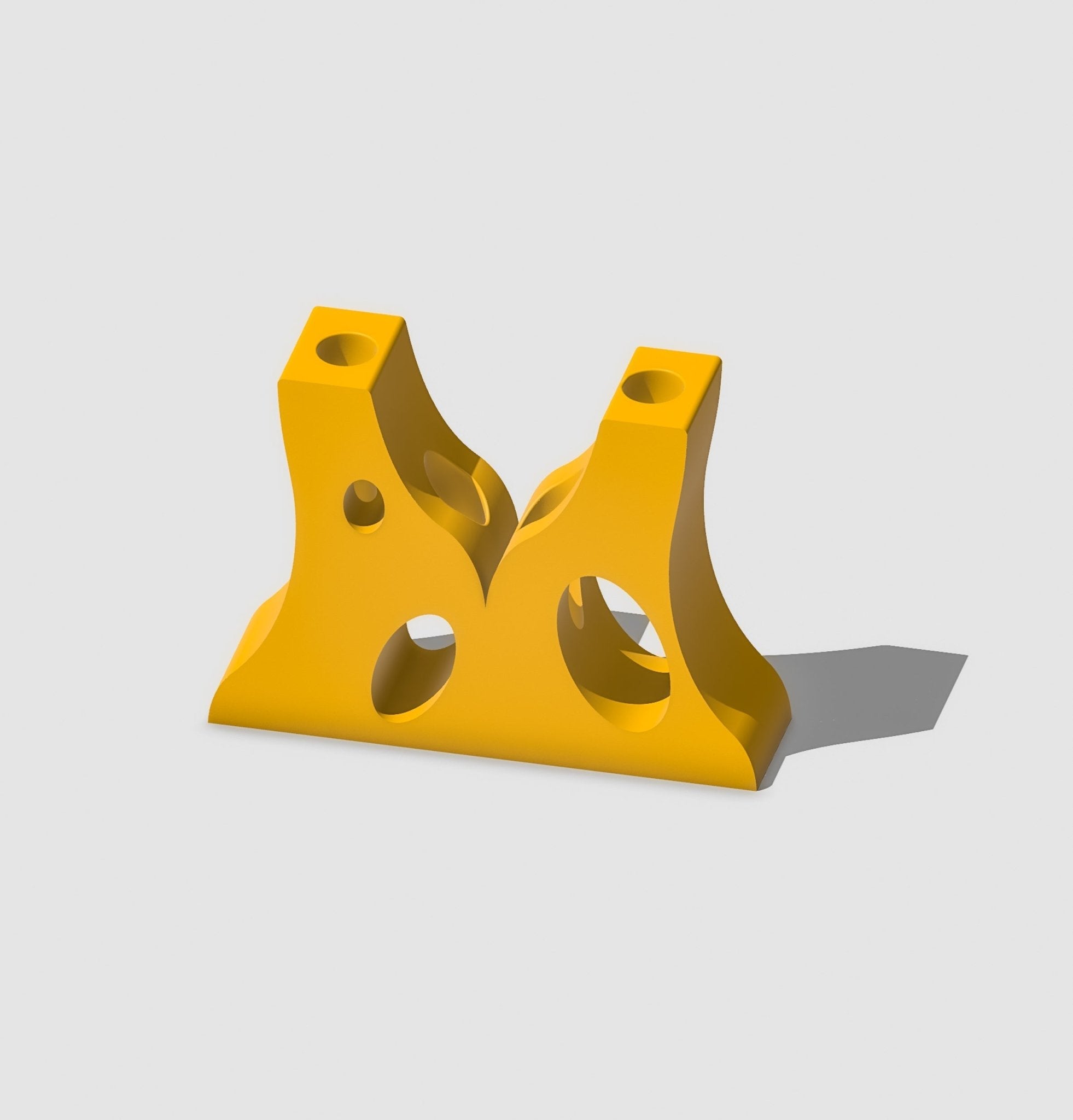 Yellow plastic planter on a gray background
