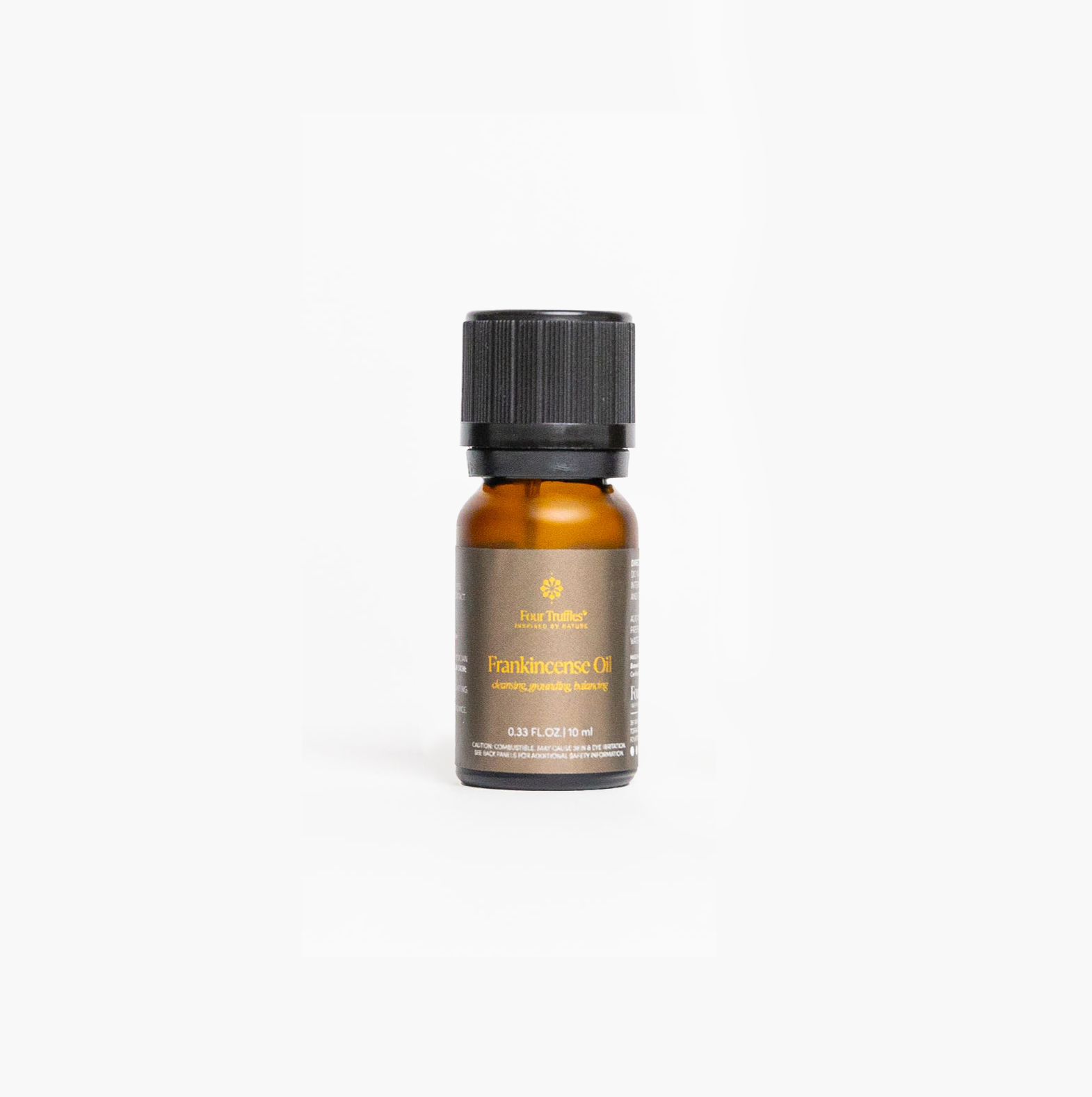 Bottle of Frankincense Oil on a white background