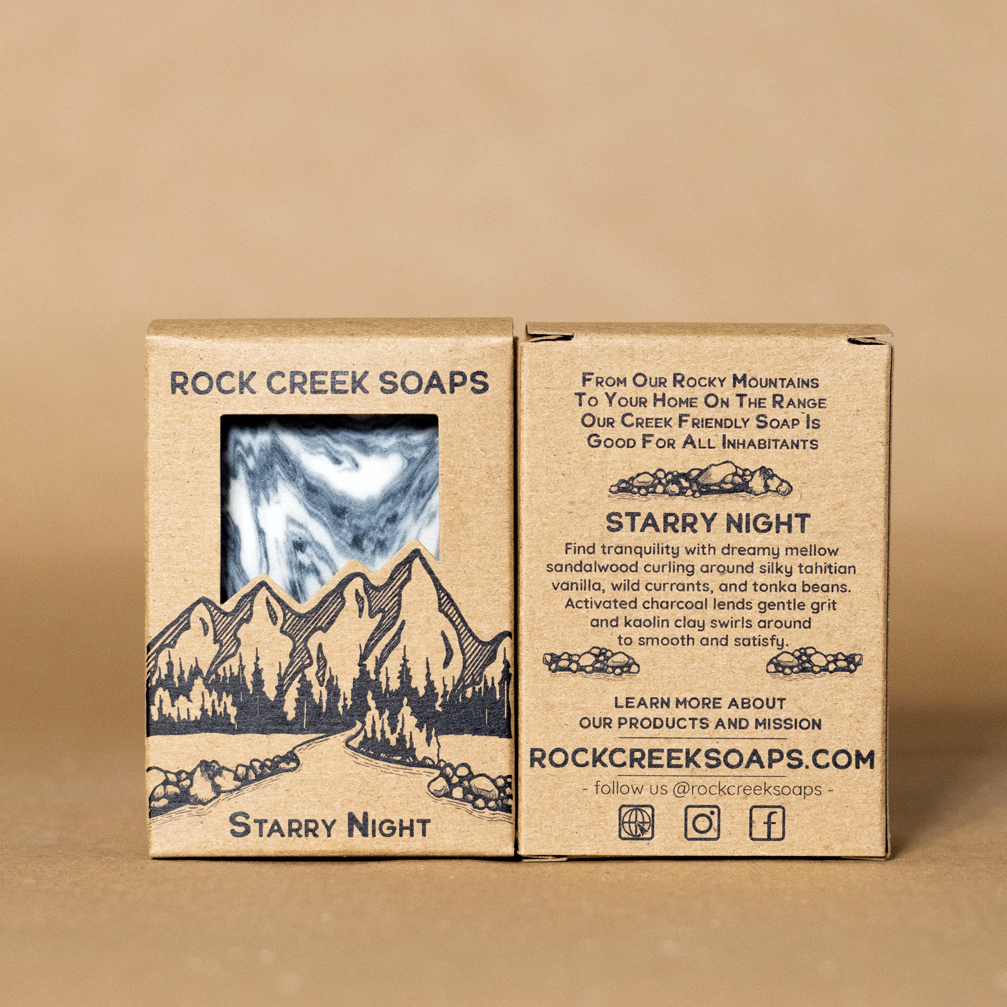 Rock Creek Soaps 'Starry Night' soap bar.